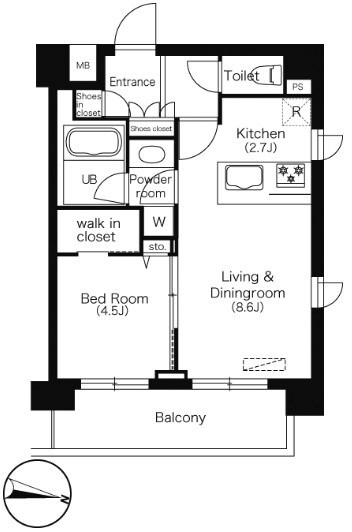 エミリブ下落合の物件間取画像