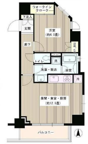 東新宿駅 徒歩3分 12階の物件間取画像