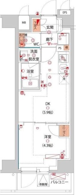 ハーモニーレジデンス東京サウス大塚の物件間取画像