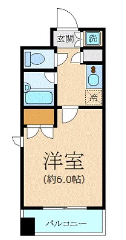 パレステュディオ新宿御苑駅前の物件間取画像