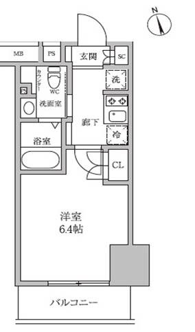 京急蒲田駅 徒歩5分 4階の物件間取画像