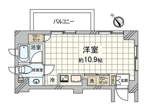 曙橋駅 徒歩6分 6階の物件間取画像