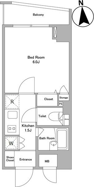 江戸川橋駅 徒歩4分 4階の物件間取画像