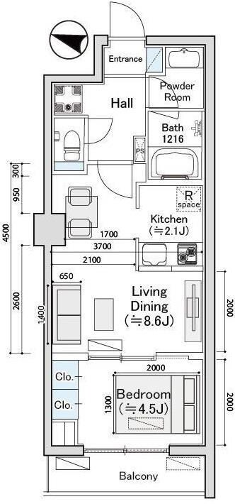 千川駅 徒歩5分 4階の物件間取画像
