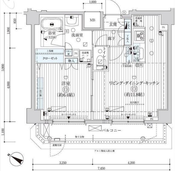 レピュア池袋の物件間取画像