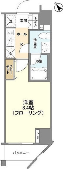 麻布十番駅 徒歩7分 2階の物件間取画像