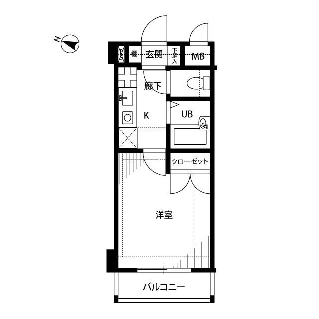 北品川駅 徒歩8分 5階の物件間取画像