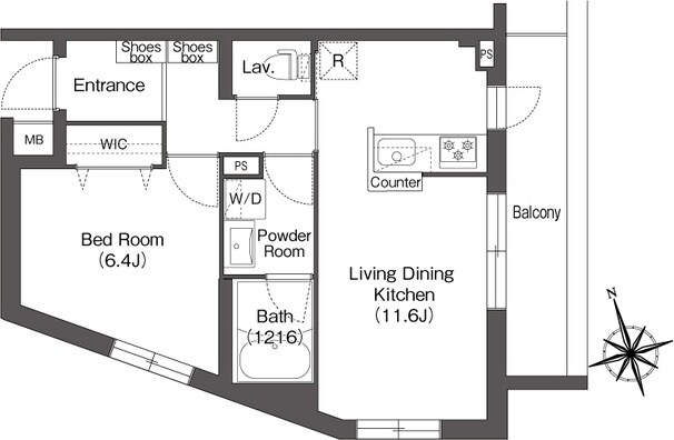 方南町駅 徒歩6分 2階の物件間取画像