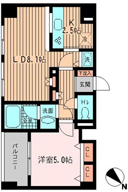 ラポール三田の物件間取画像