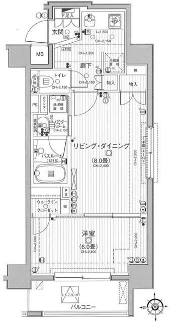 日神デュオステージ新宿外苑東通りの物件間取画像
