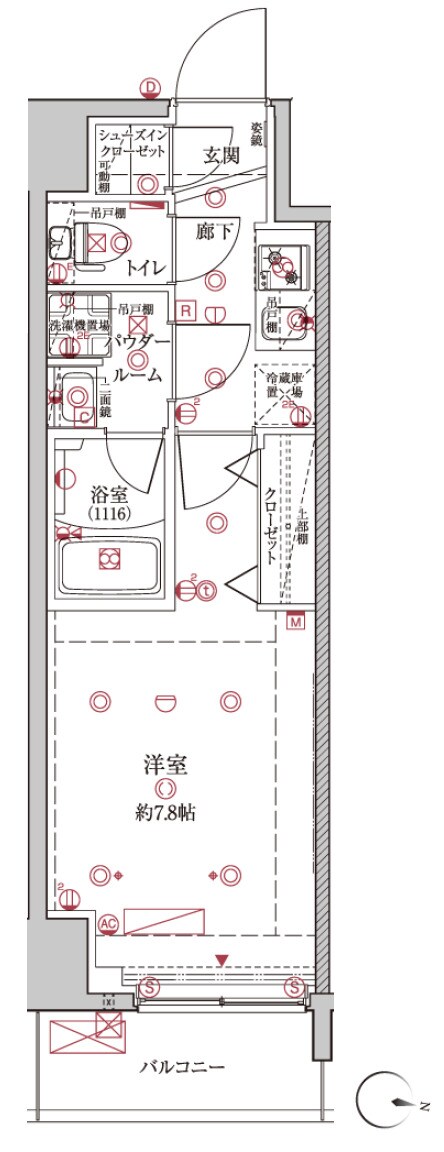 板橋本町駅 徒歩4分 8階の物件間取画像