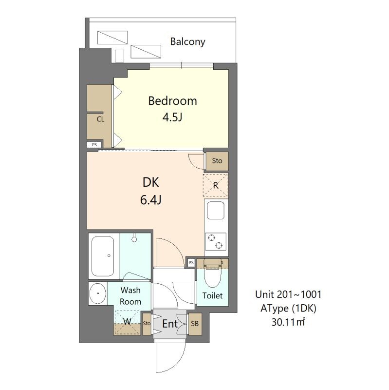 S-RESIDENCE新宿早稲田avelisの物件間取画像