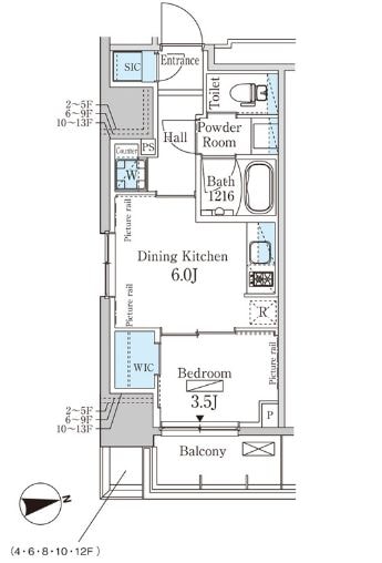 下赤塚駅 徒歩1分 2階の物件間取画像