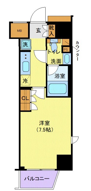 ジェノヴィア新宿早稲田グリーンヴェールの物件間取画像