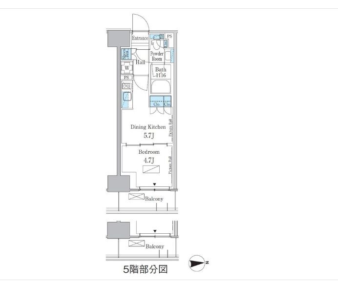 パークアクシス新宿百人町の物件間取画像