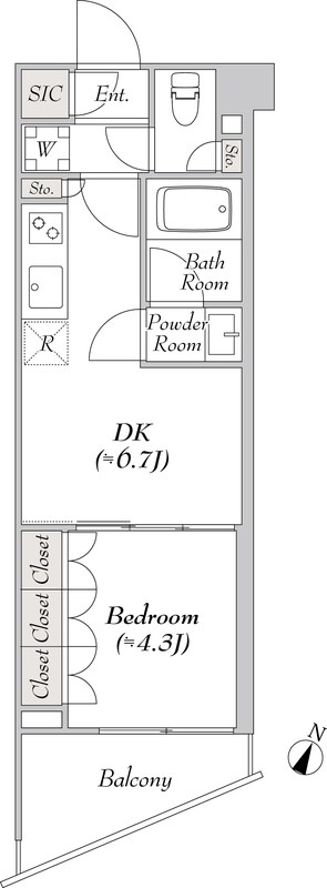 ルミーク本町ウエストの物件間取画像