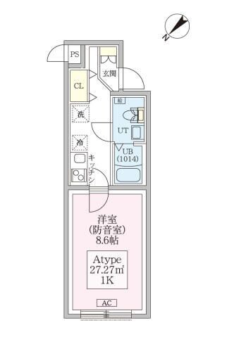 スカイラシクラス平和台の物件間取画像