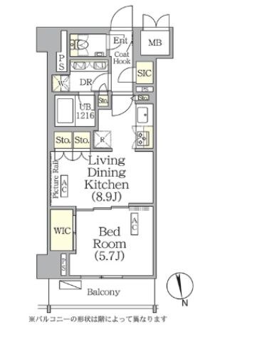 ザ・パークハビオ神楽坂レジデンスＳｏｕｔｈの物件間取画像