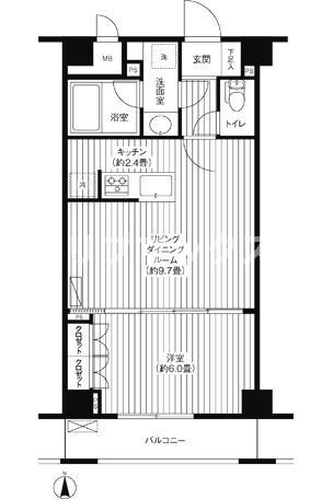東新宿駅 徒歩4分 4階の物件間取画像