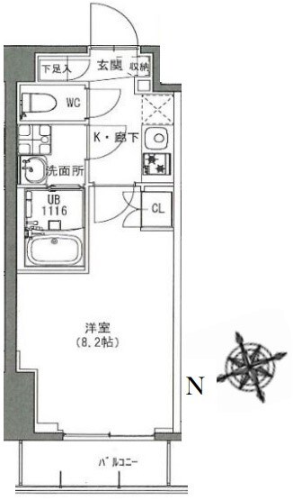 S-RESIDENCE雑司が谷の物件間取画像