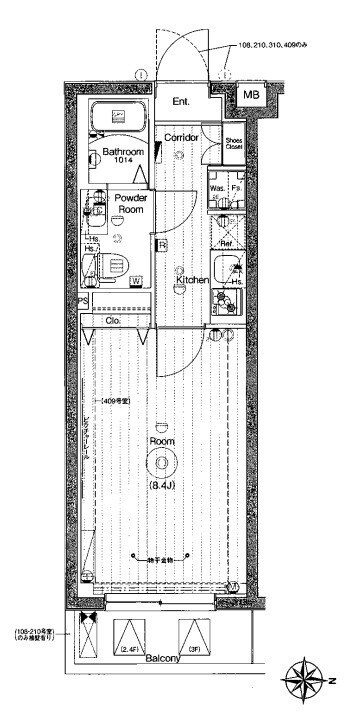 メイクスデザイン武蔵関WESTの物件間取画像