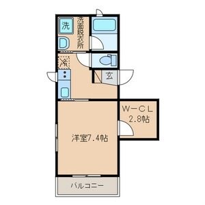 幡ヶ谷駅 徒歩4分 3階の物件間取画像