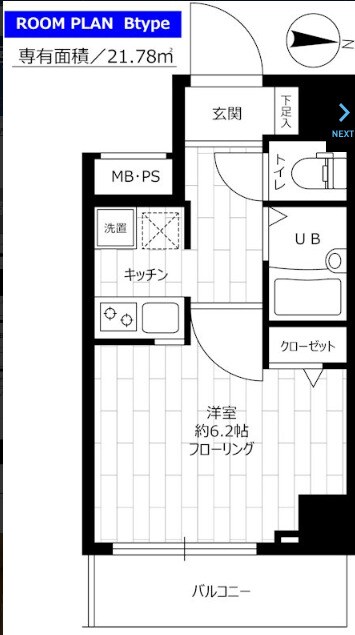 麻布十番駅 徒歩6分 4階の物件間取画像