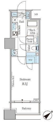 永田町駅 徒歩12分 7階の物件間取画像