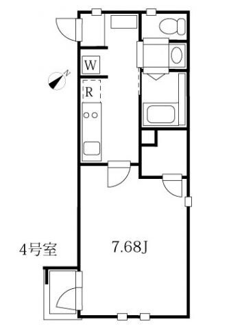 モダンアパートメント武蔵小山の物件間取画像