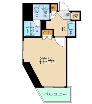 スカイコート四谷の物件間取画像