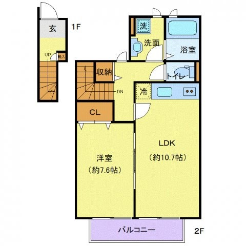 アスピリア cime Ⅰの物件間取画像