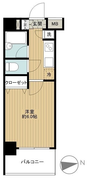 五反田駅 徒歩8分 3階の物件間取画像