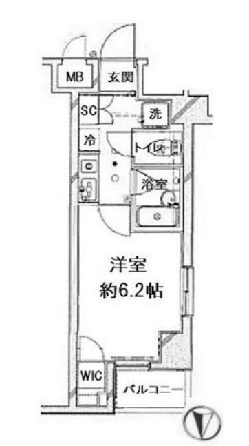 五反田駅 徒歩4分 5階の物件間取画像