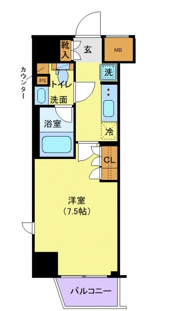 ジェノヴィア新宿早稲田グリーンヴェールの物件間取画像