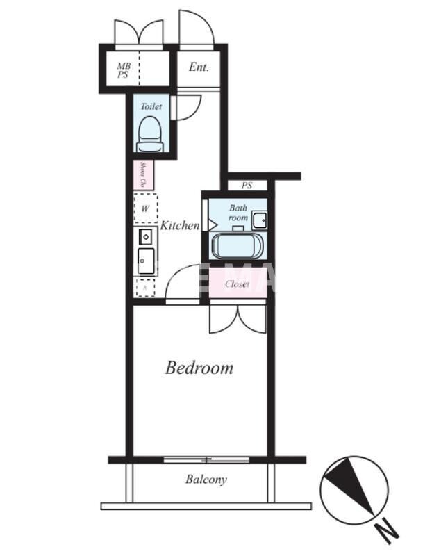 メインステージ日本橋箱崎の物件間取画像