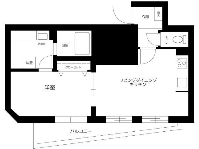 新馬場駅 徒歩6分 5階の物件間取画像
