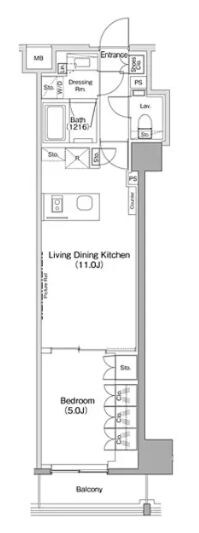 不動前駅 徒歩6分 4階の物件間取画像