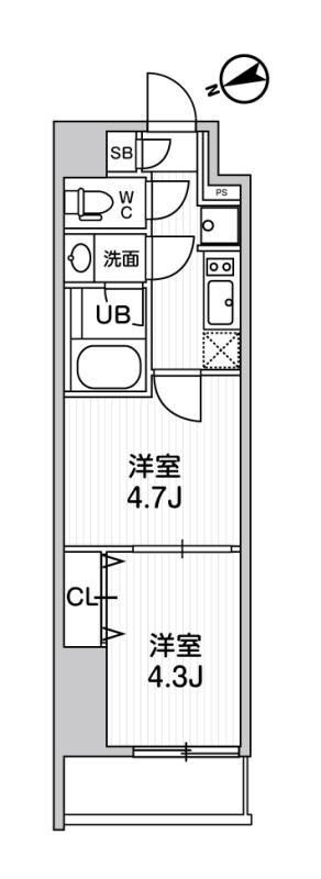 ｗｅａｖｅ　ｐｌａｃｅ　ＳＨＩＮＫＡＭＡＴＡの物件間取画像