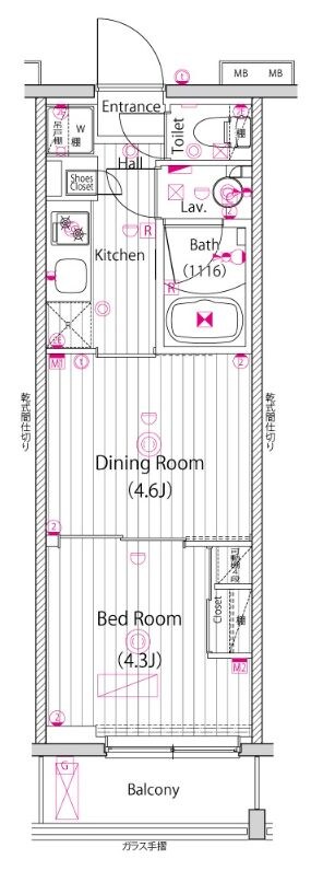 ガーラ・ヴィスタ水天宮前の物件間取画像
