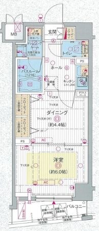 東池袋駅 徒歩2分 6階の物件間取画像