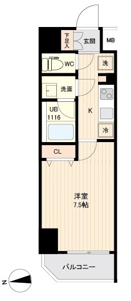 ORSUS大鳥居の物件間取画像