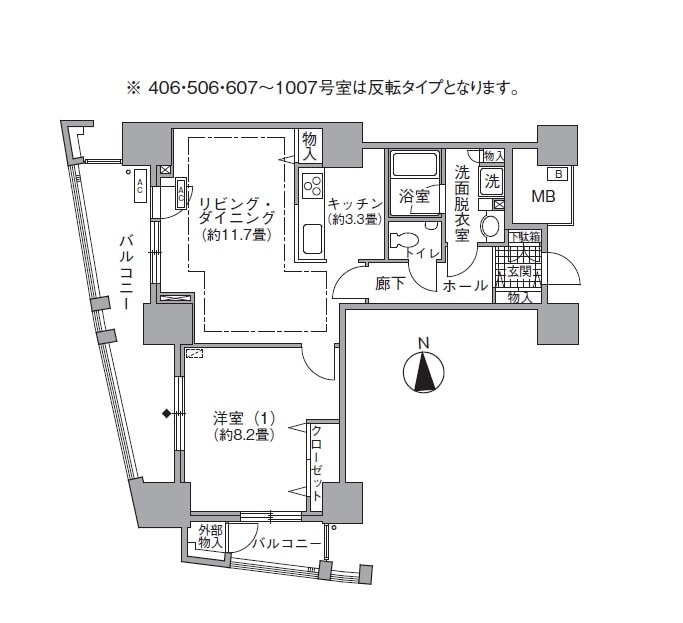 アクティ汐留の物件間取画像