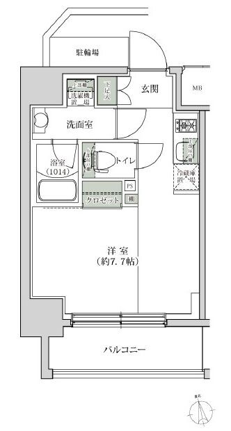 ルブリカント　アラカワ　ベースの物件間取画像