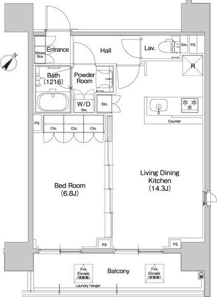 コンフォリア品川EASTの物件間取画像