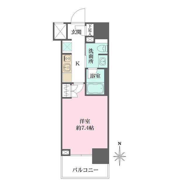 芝公園駅 徒歩3分 6階の物件間取画像