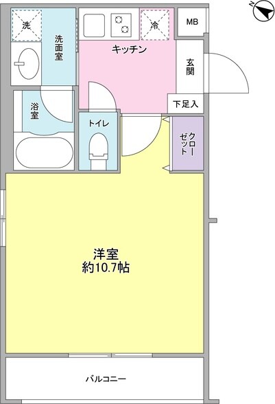 若林駅 徒歩3分 2階の物件間取画像