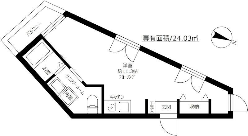 五反田駅 徒歩6分 1階の物件間取画像