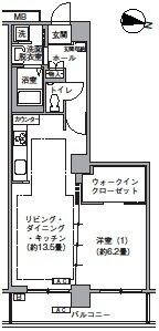田町駅 徒歩9分 16階の物件間取画像