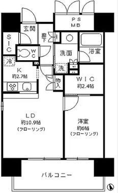 フォンテーヌ芝浦の物件間取画像