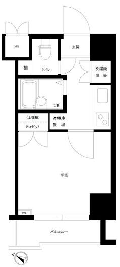 白金高輪駅 徒歩4分 12階の物件間取画像